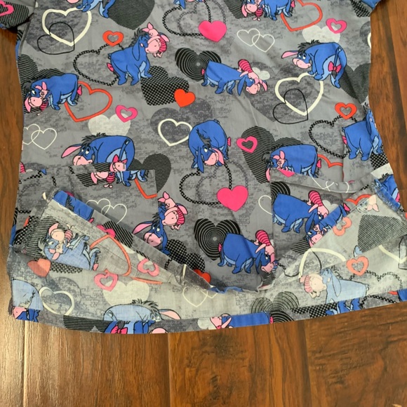 Disney Eeyore Pediatric Scrub Top Nurses Uniform Bundle Scrubs for Deal! - Picture 4 of 8